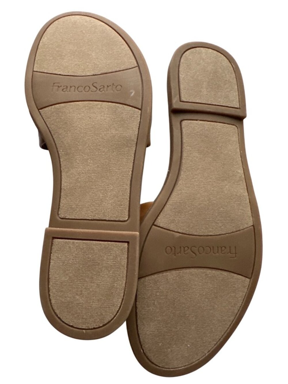Franco Sarto Brown Faux Leather Slide Sandals NEW Gold Ring Detail JAN Size 8 - Picture 6 of 6